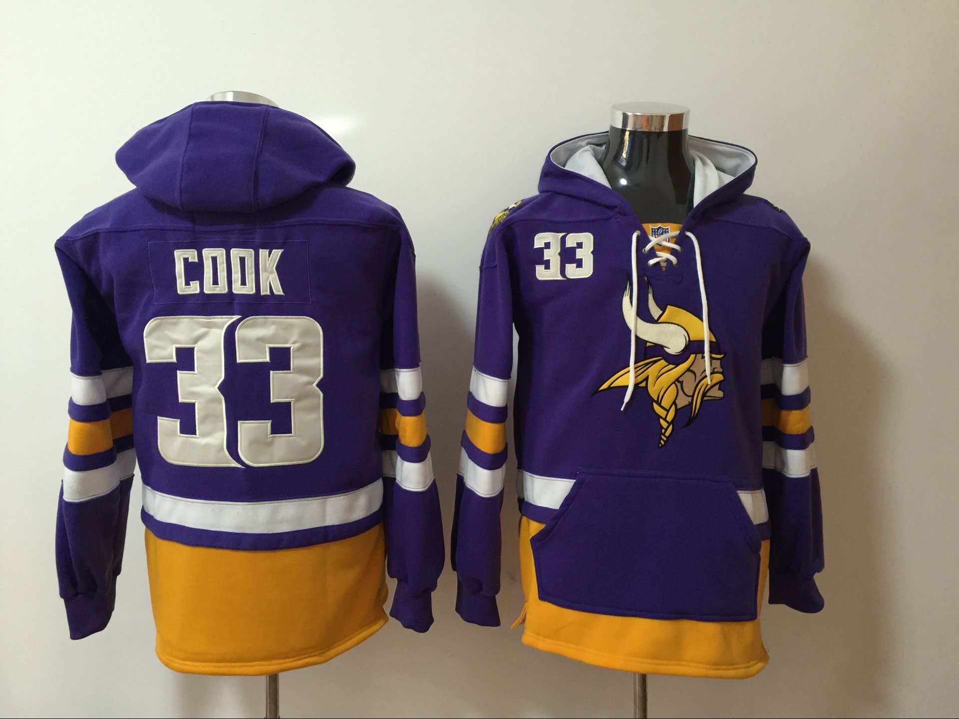 Men NFL Nike Minnesota Vikings #33 Cook Purple Sweatshirts